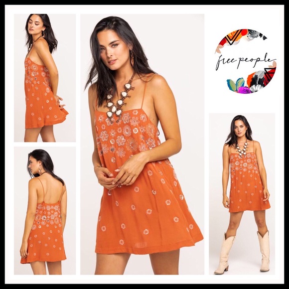 FREE PEOPLE BOHO SLIP SUN TANK MINI DRESS A3C - Picture 16 of 16